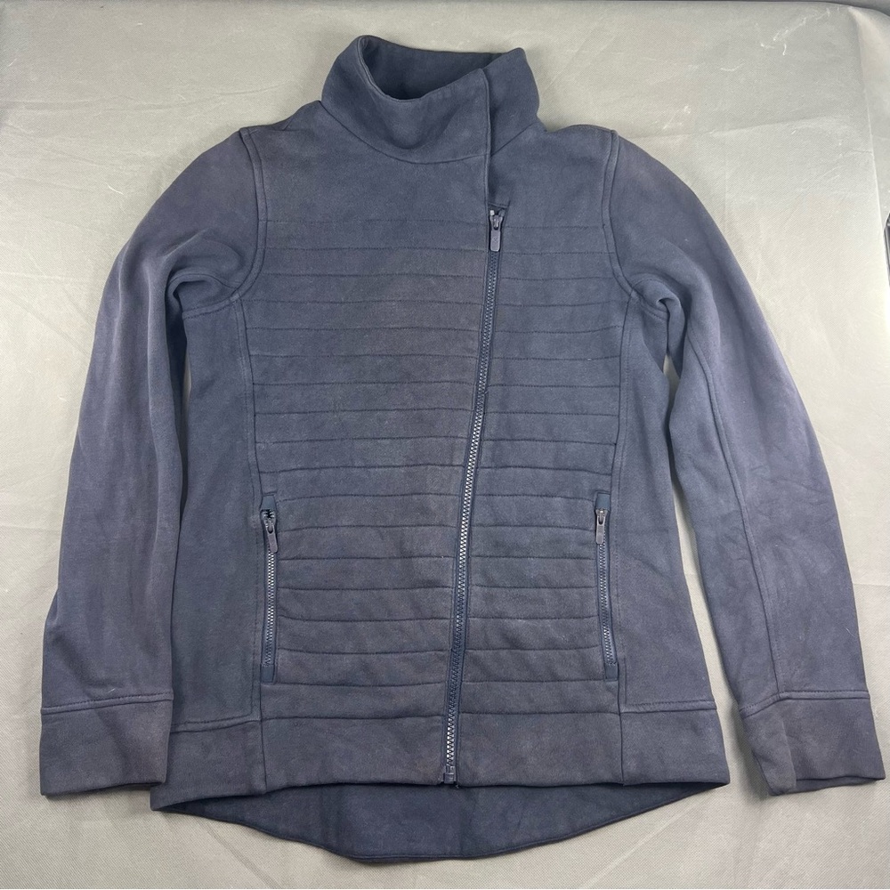Lululemon Asymmetrical Zip Button Long Sleeve Stretch Jacket Women‘s Sz 4 Black